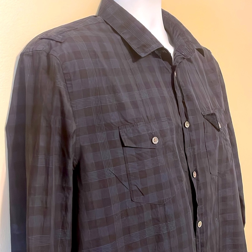 John Varvatos Blue Casual Button Down Shirt
